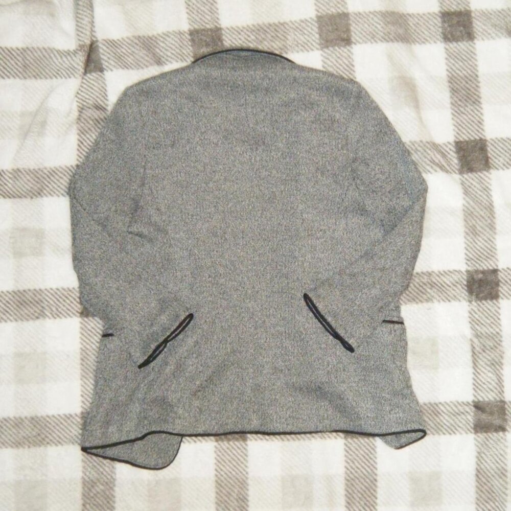 skies are blue gray triblend collared blazer with buttons on the cuff & pockets - Picture 2 of 8